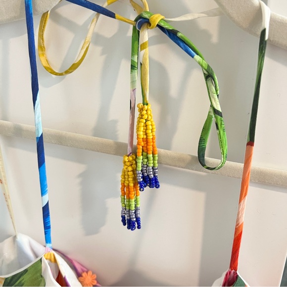 NWT FARM Rio Rainbow Chita Flower Midi Dress Size Small - Picture 11 of 11